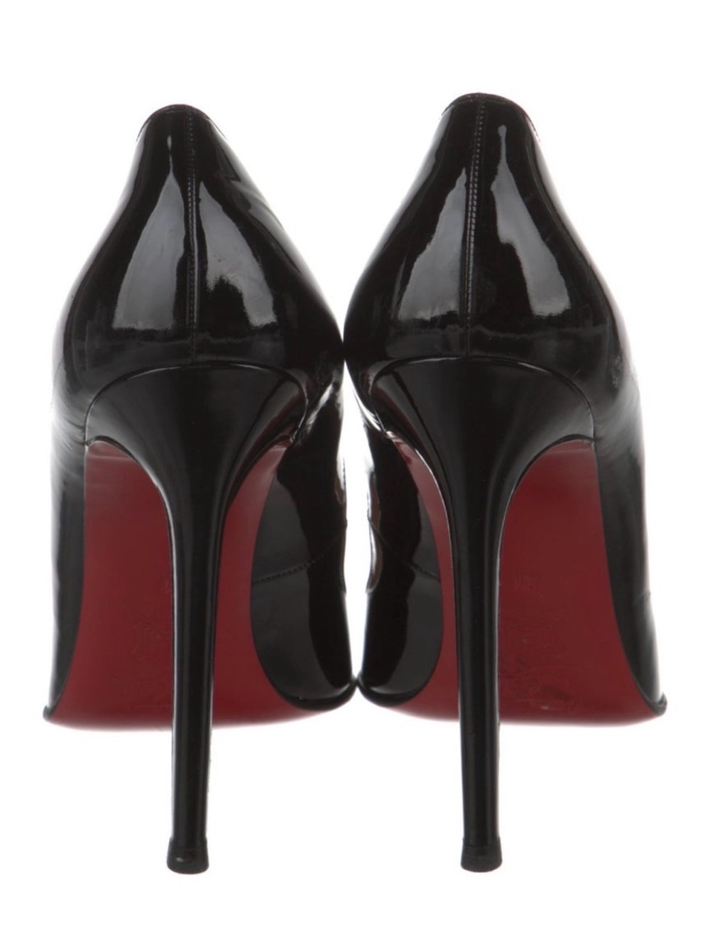 Christian Louboutin Black Patent Pumps with Red Sole